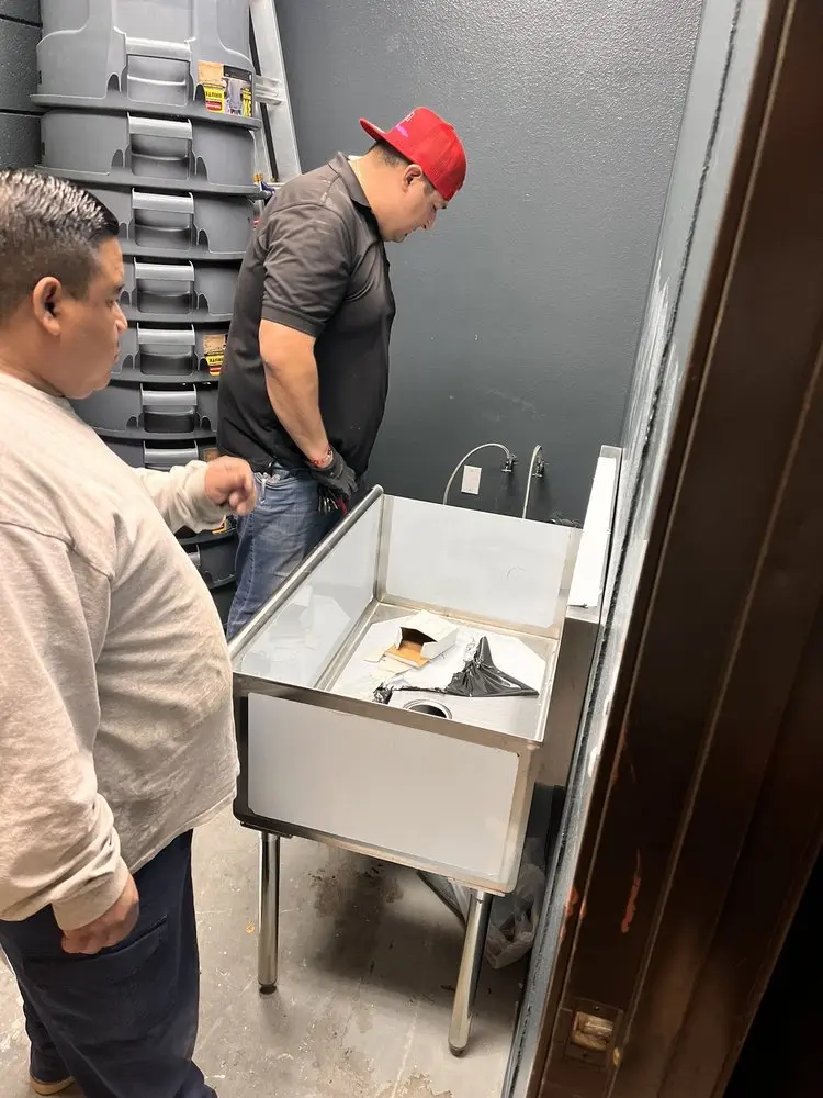 Commercial plumbing and sink installation in New Boston